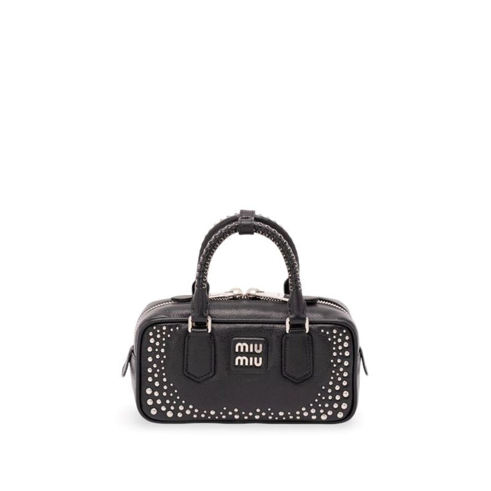 Miu Miu Women `Arcadie` Leather Bag With Studs